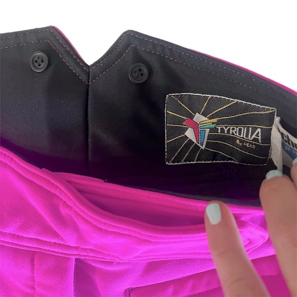 Vintage Tyrolia Skiwear by Head Schoeller Of Switzerland Hot Pink Ski Pants 26 - Picture 3 of 6